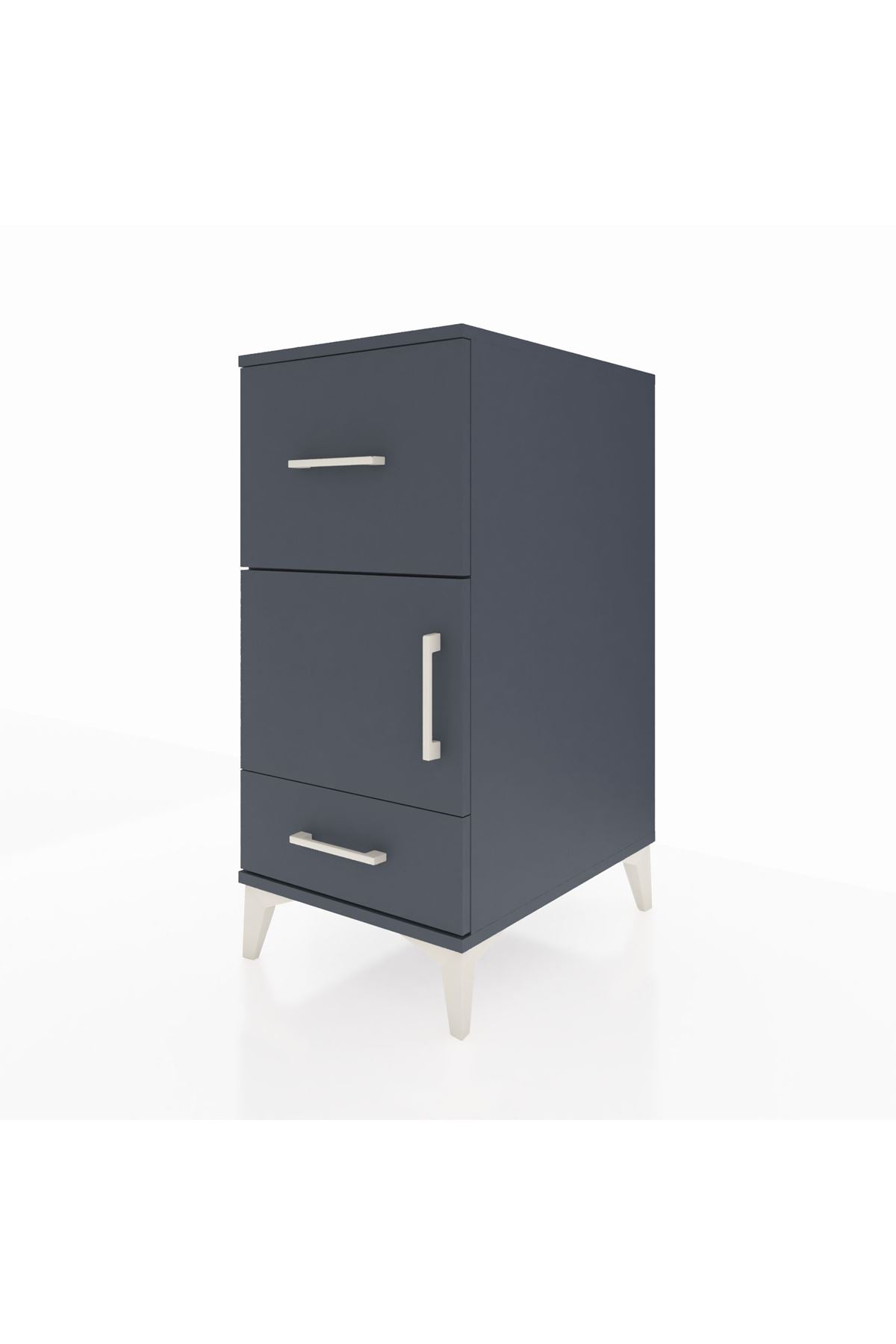 Kronos Komodin Tek Raflı 2 Çekmeceli Tek Kapaklı 44x59x96 - S75M029V5C