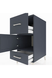 Kronos Komodin Tek Raflı 2 Çekmeceli Tek Kapaklı 44x59x96 - S75M029V5C