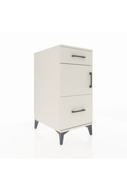 Kronos Komodin Tek Raflı 2 Çekmeceli Tek Kapaklı 44x59x96 - S75M030V1C