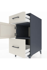Kronos Komodin Tek Raflı 2 Çekmeceli Tek Kapaklı 44x59x96 - S75M030V4C