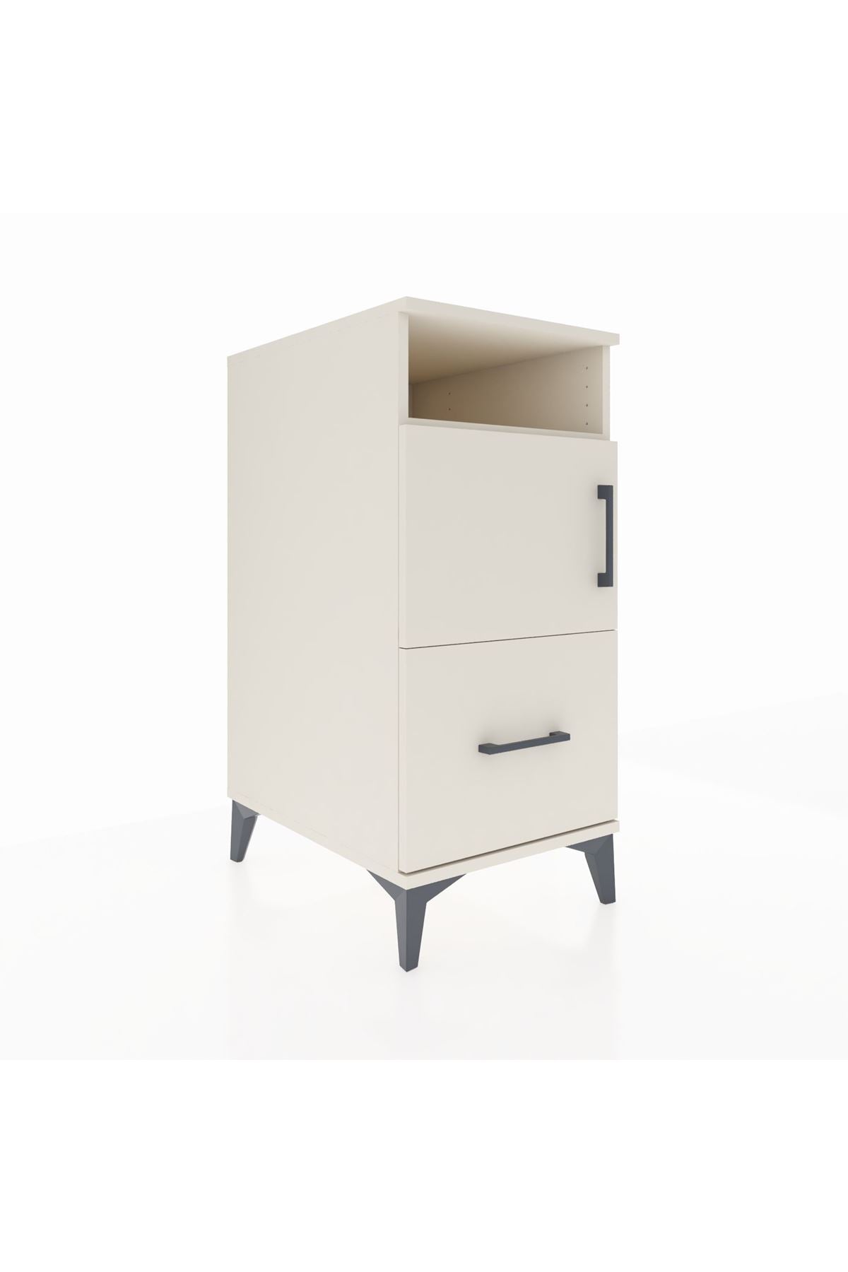 Kronos Komodin 2 Raflı Tek Çekmeceli Tek Kapaklı 44x59x96 - S75M031V1C