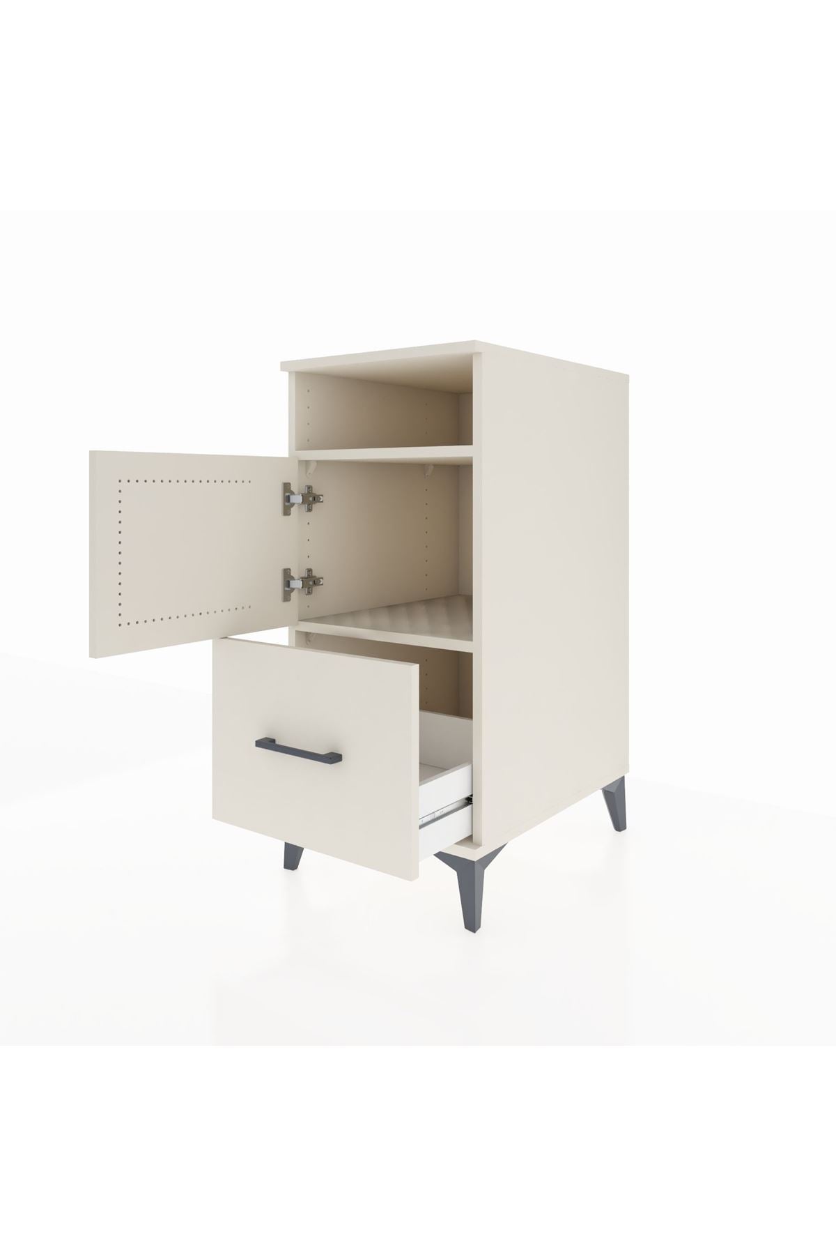 Kronos Komodin 2 Raflı Tek Çekmeceli Tek Kapaklı 44x59x96 - S75M031V1C