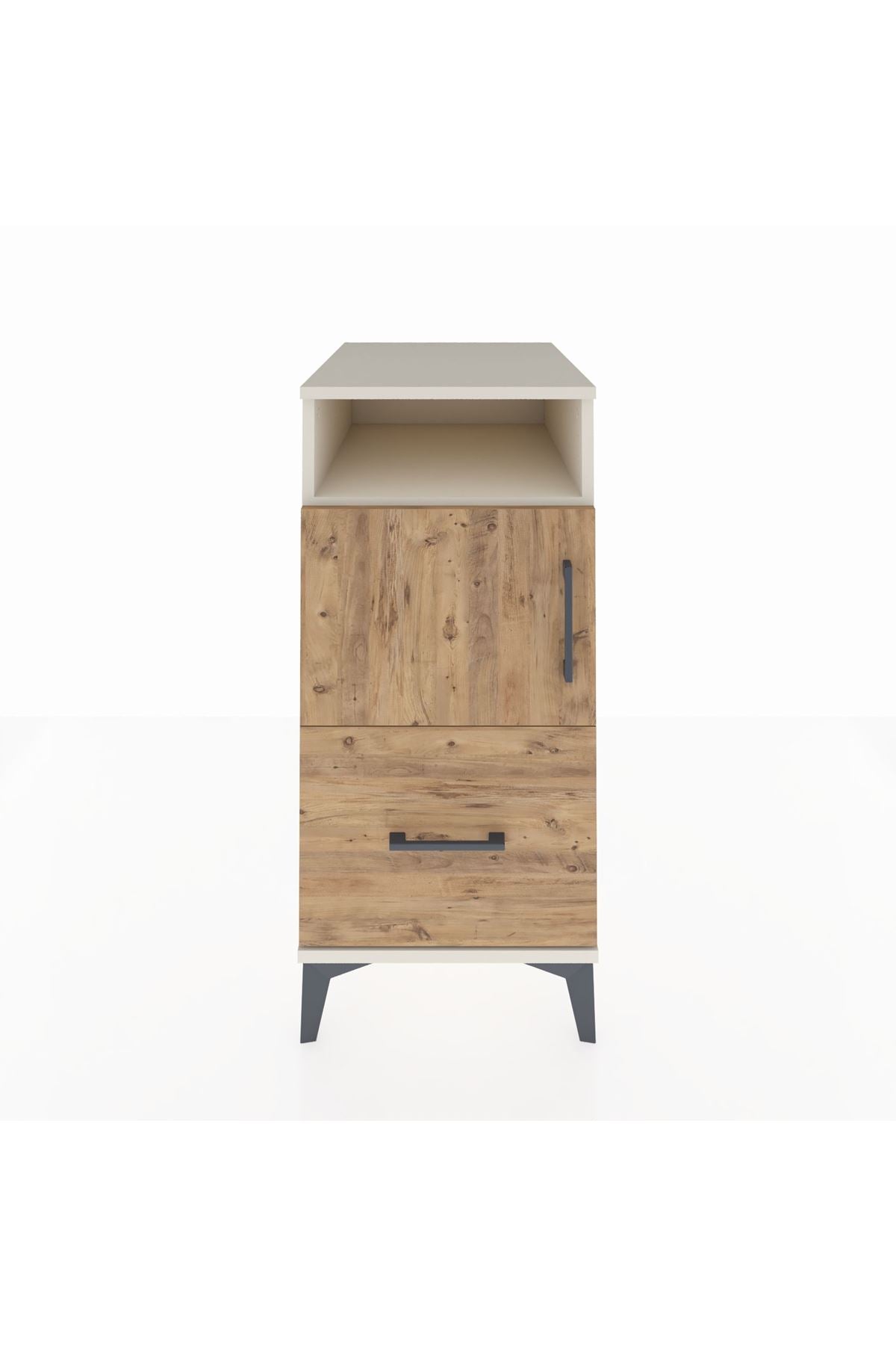 Kronos Komodin 2 Raflı Tek Çekmeceli Tek Kapaklı 44x59x96 - S75M031V3C