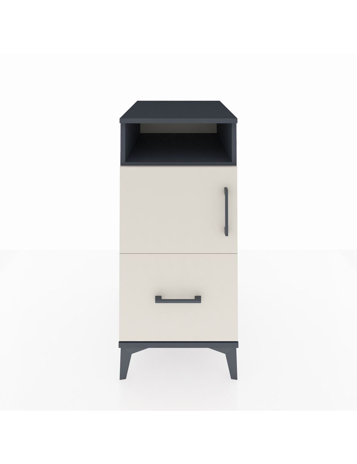 Kronos Komodin 2 Raflı Tek Çekmeceli Tek Kapaklı 44x59x96 - S75M031V4C