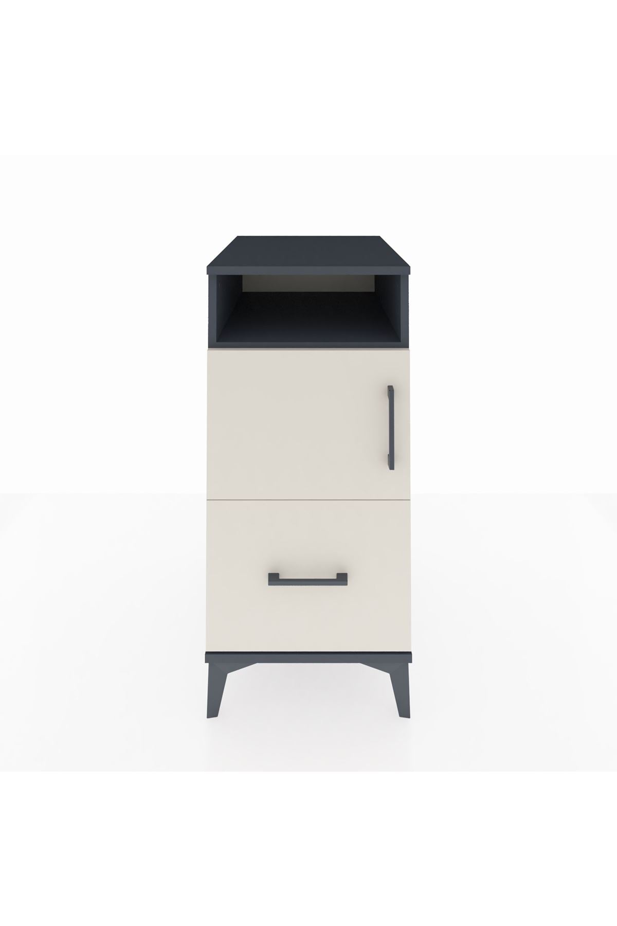 Kronos Komodin 2 Raflı Tek Çekmeceli Tek Kapaklı 44x59x96 - S75M031V4C