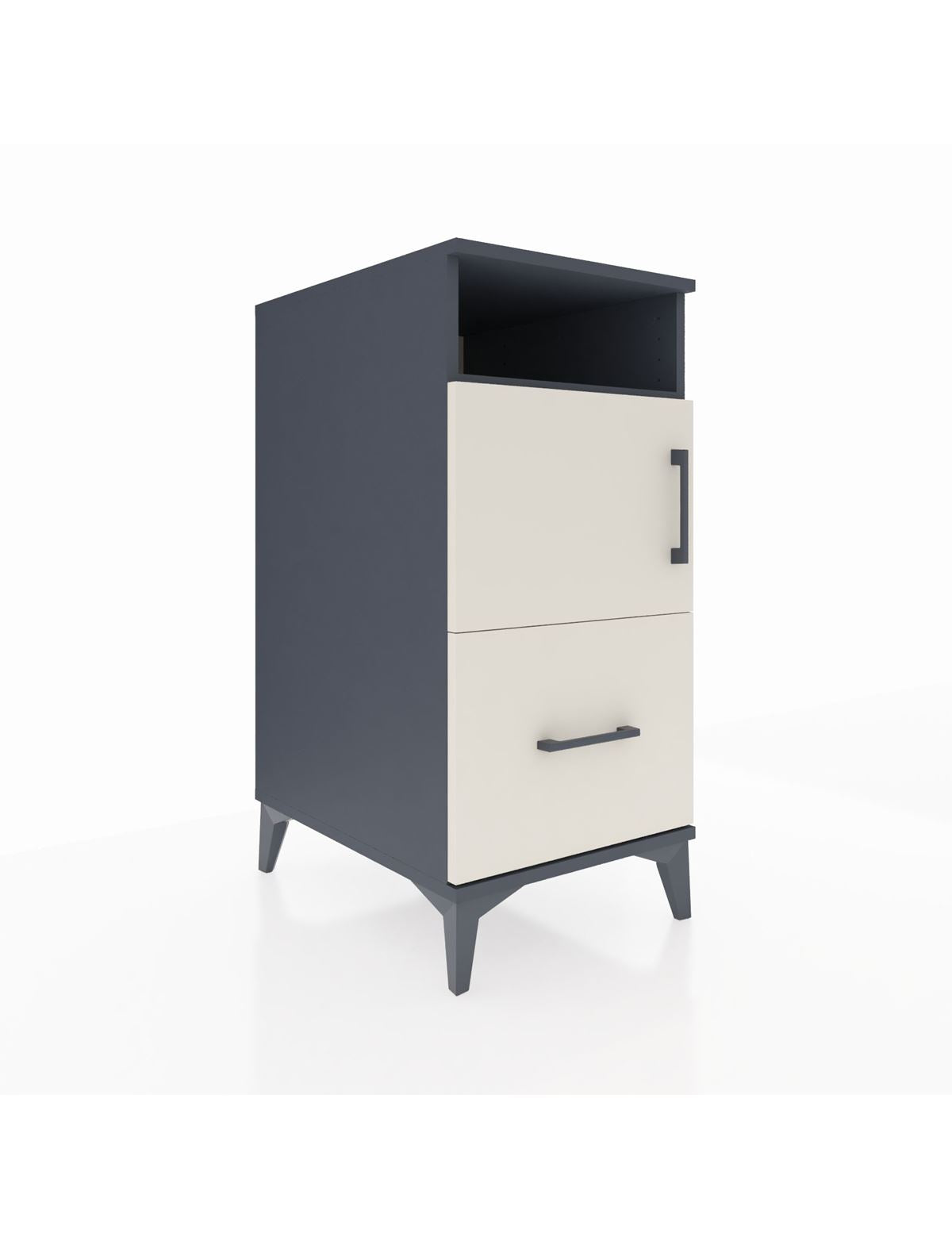 Kronos Komodin 2 Raflı Tek Çekmeceli Tek Kapaklı 44x59x96 - S75M031V4C
