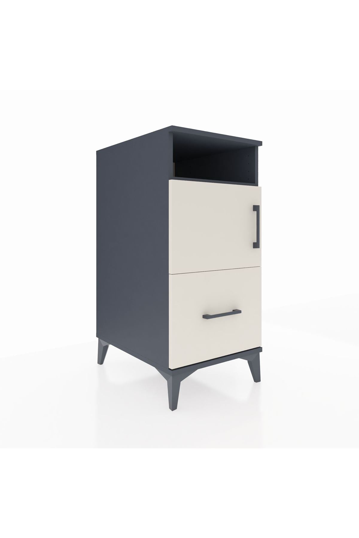 Kronos Komodin 2 Raflı Tek Çekmeceli Tek Kapaklı 44x59x96 - S75M031V4C