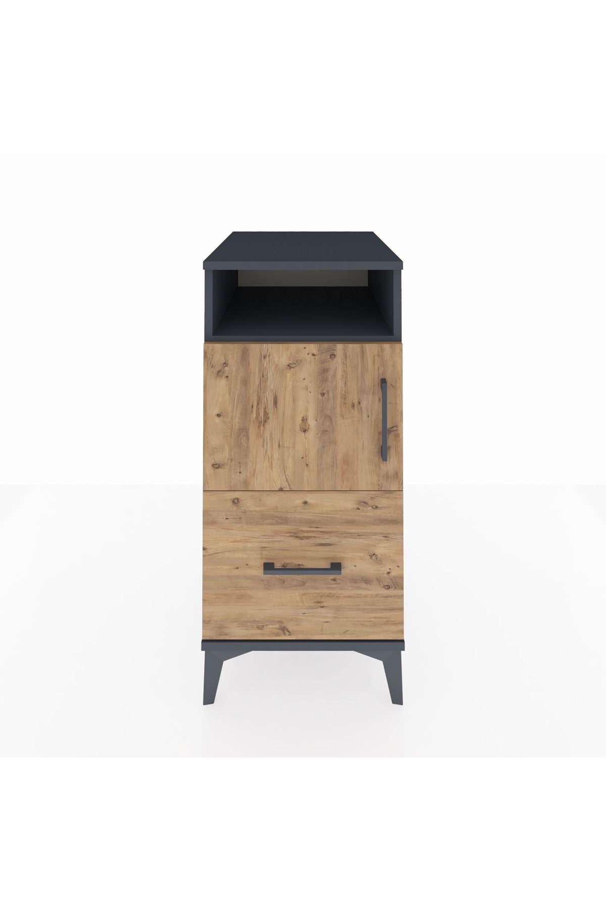 Kronos Komodin 2 Raflı Tek Çekmeceli Tek Kapaklı 44x59x96 - S75M031V6C