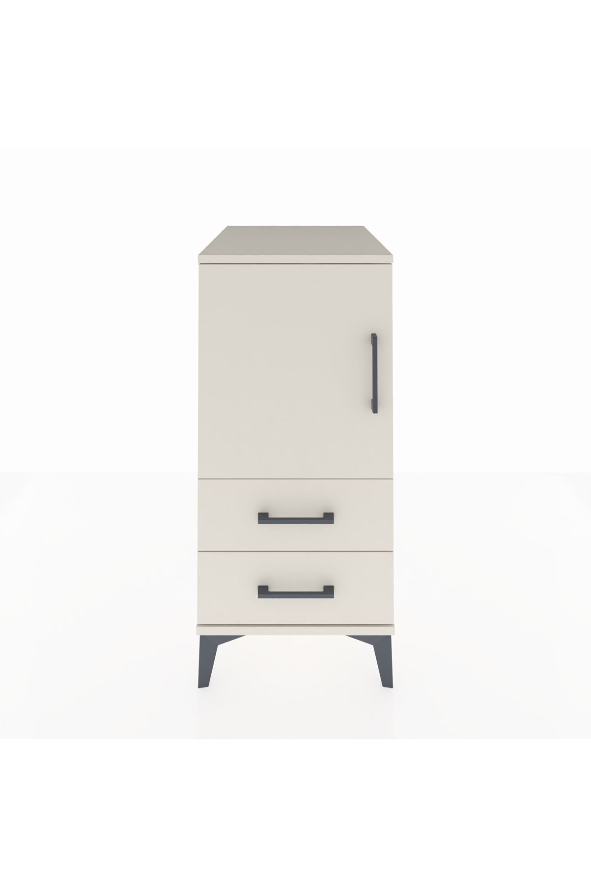 Kronos Komodin 2 Raflı 2 Çekmeceli Tek Kapaklı 44x59x96 - S75M032V1C