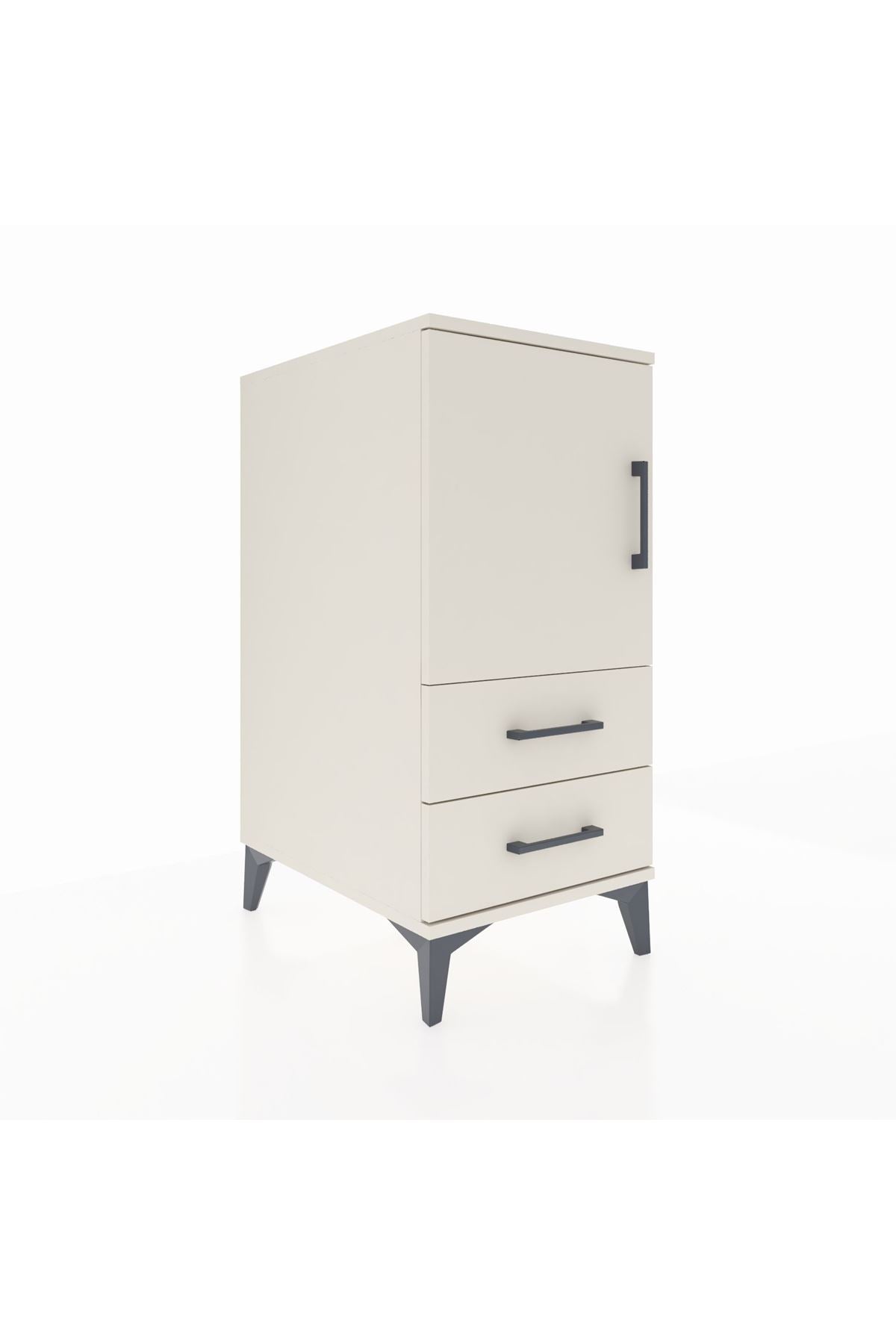 Kronos Komodin 2 Raflı 2 Çekmeceli Tek Kapaklı 44x59x96 - S75M032V1C