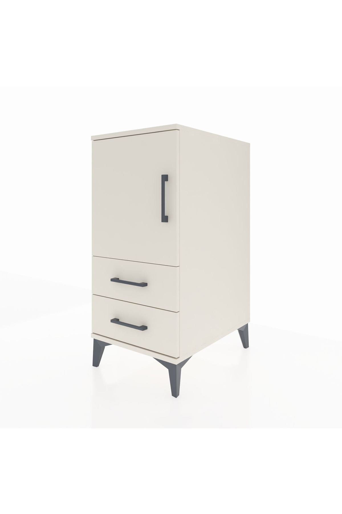 Kronos Komodin 2 Raflı 2 Çekmeceli Tek Kapaklı 44x59x96 - S75M032V1C