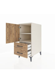 Kronos Komodin 2 Raflı 2 Çekmeceli Tek Kapaklı 44x59x96 - S75M032V3C