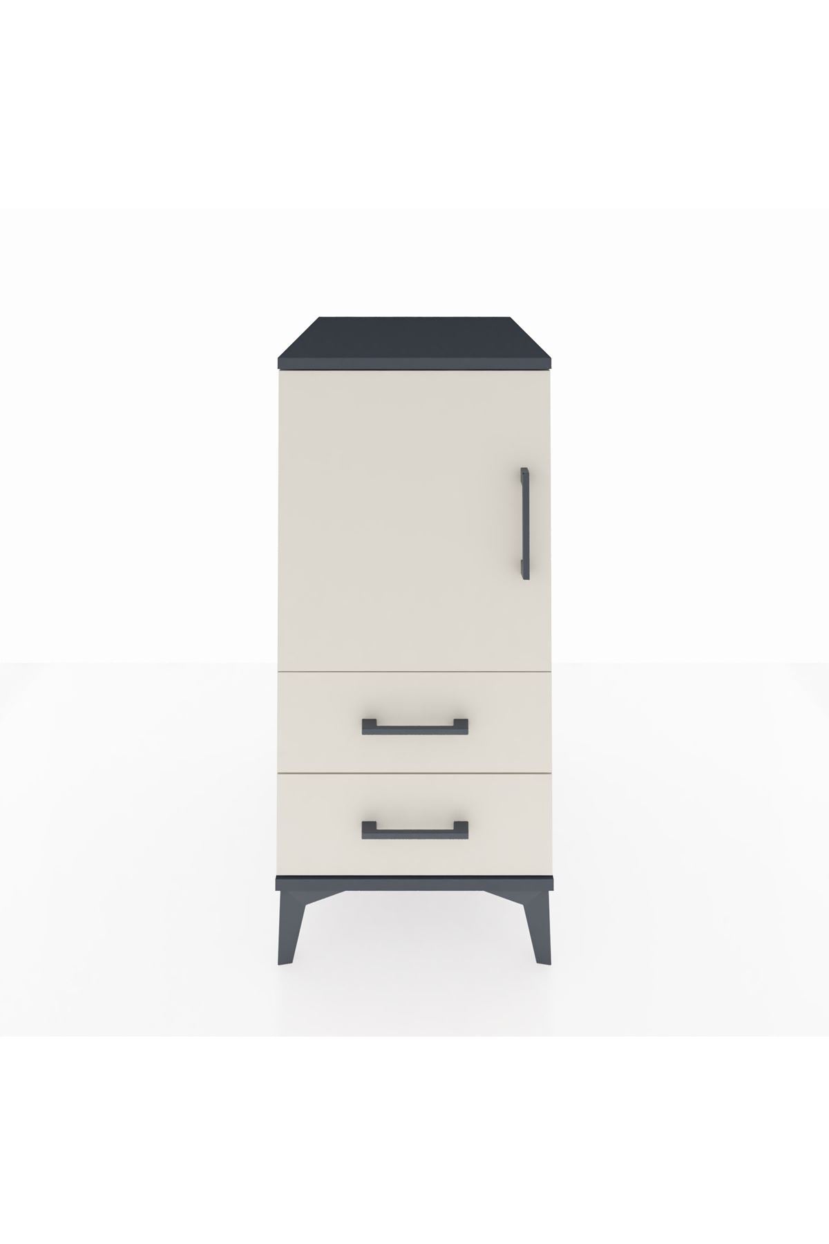 Kronos Komodin 2 Raflı 2 Çekmeceli Tek Kapaklı 44x59x96 - S75M032V4C