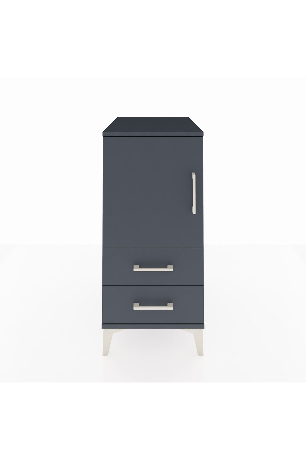 Kronos Komodin 2 Raflı 2 Çekmeceli Tek Kapaklı 44x59x96 - S75M032V5C