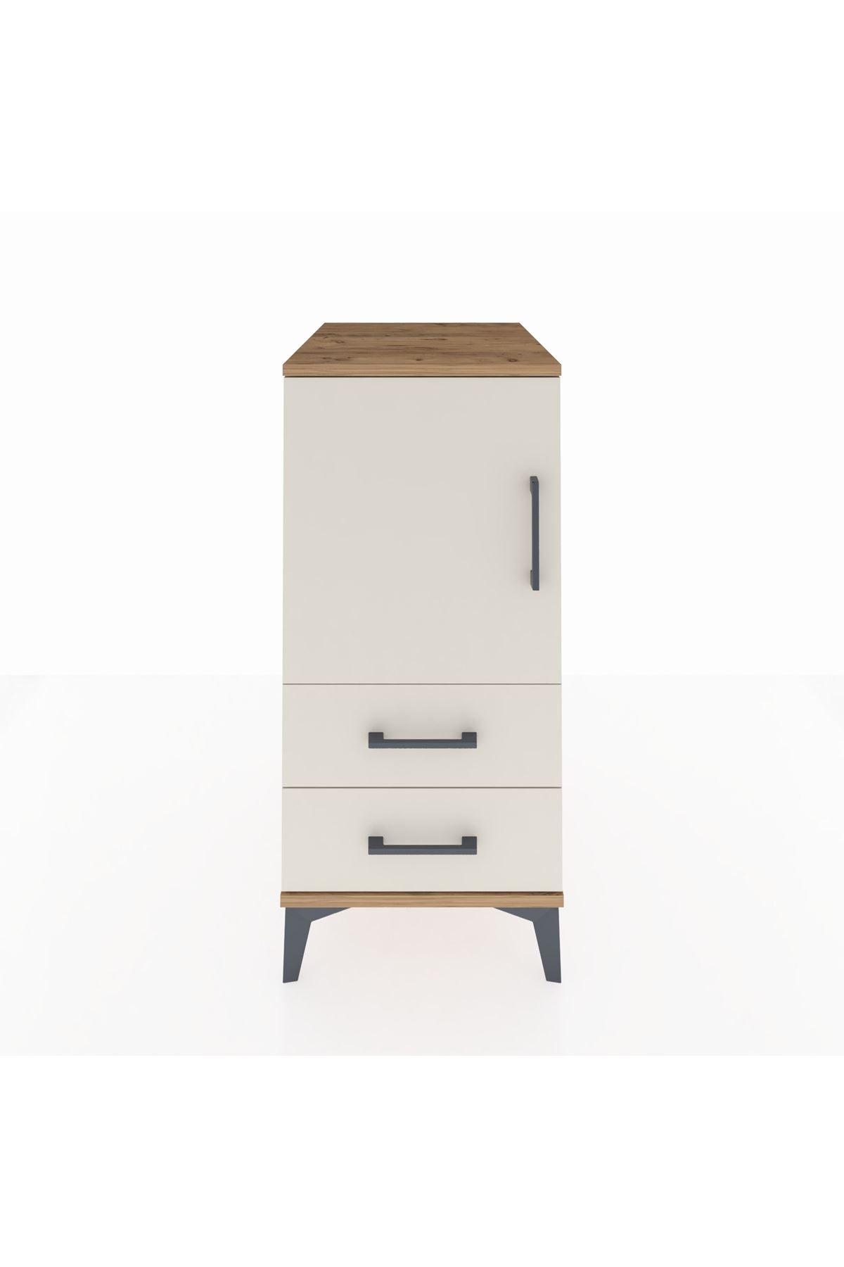 Kronos Komodin 2 Raflı 2 Çekmeceli Tek Kapaklı 44x59x96 - S75M032V7C