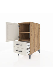 Kronos Komodin 2 Raflı 2 Çekmeceli Tek Kapaklı 44x59x96 - S75M032V7C