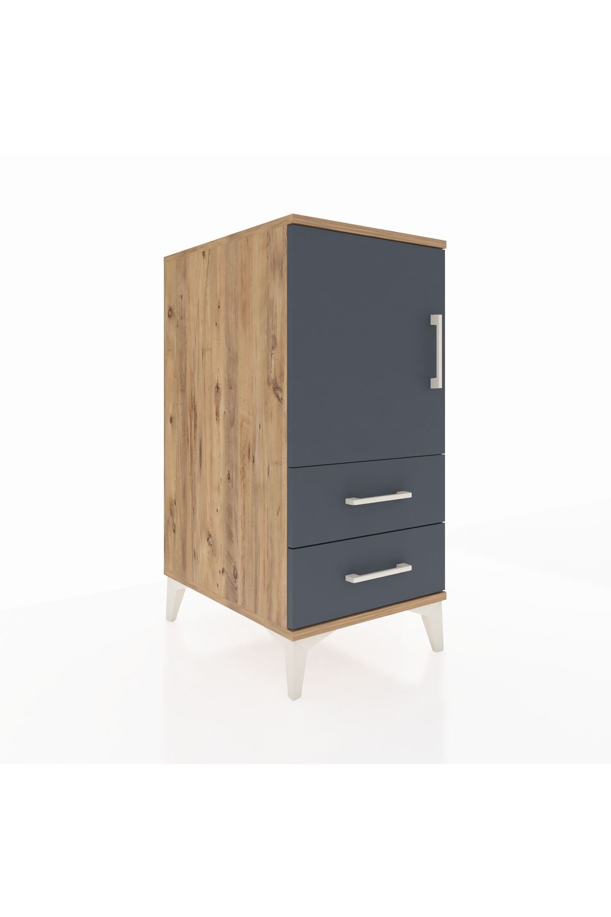 Kronos Komodin 2 Raflı 2 Çekmeceli Tek Kapaklı 44x59x96 - S75M032V8C