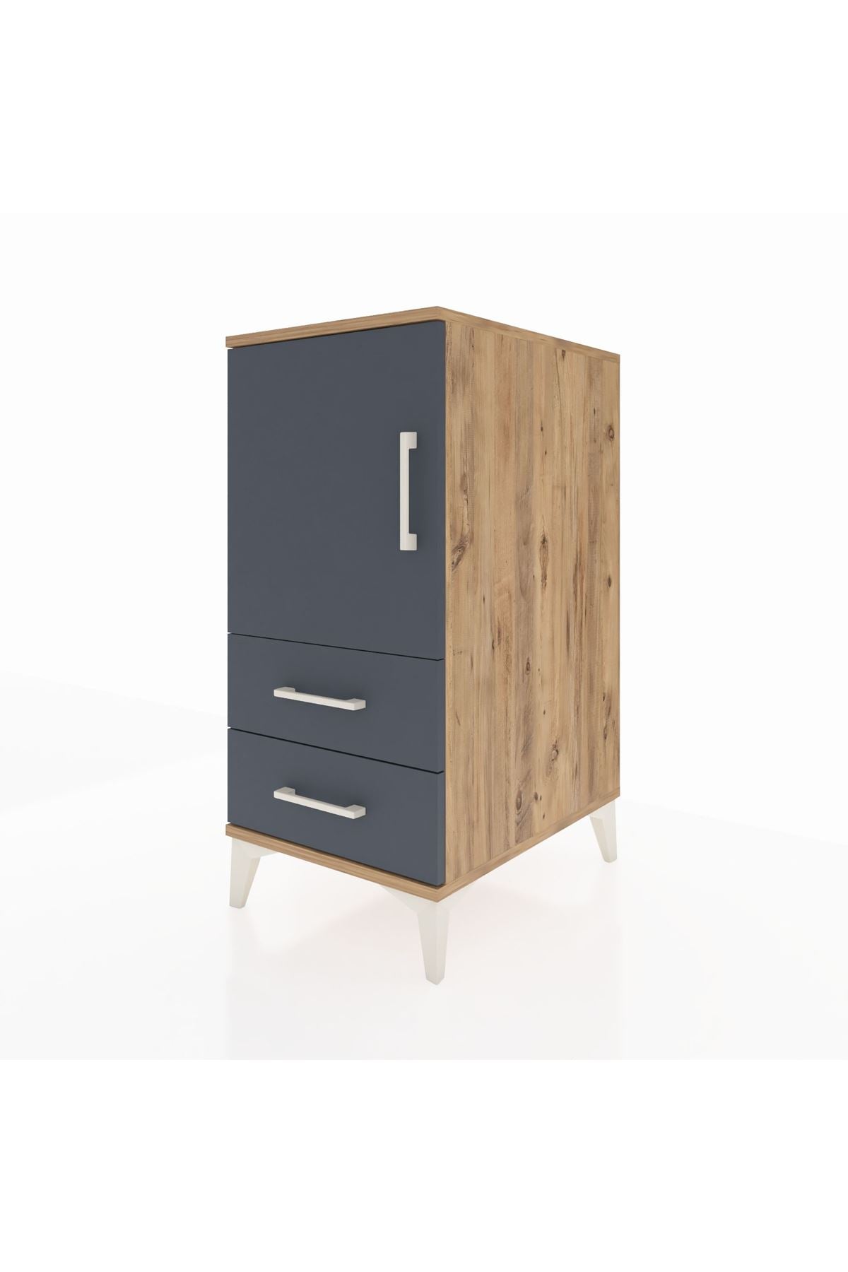 Kronos Komodin 2 Raflı 2 Çekmeceli Tek Kapaklı 44x59x96 - S75M032V8C