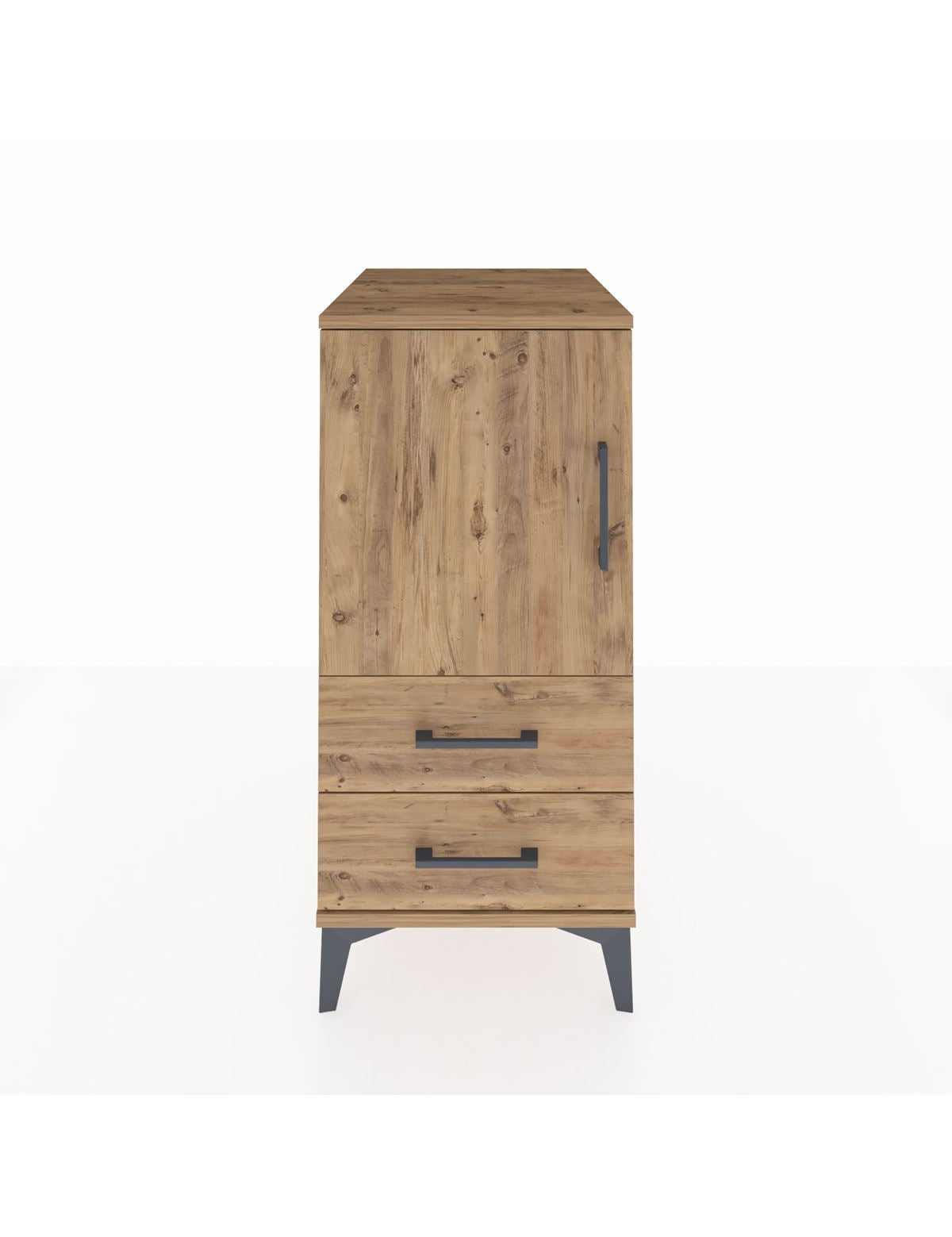 Kronos Komodin 2 Raflı 2 Çekmeceli Tek Kapaklı 44x59x96 - S75M032V9C