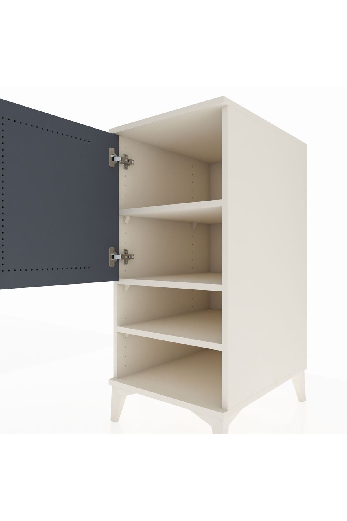 Kronos Komodin 3 Raflı Tek Kapaklı 44x59x96 - S75M033V2C