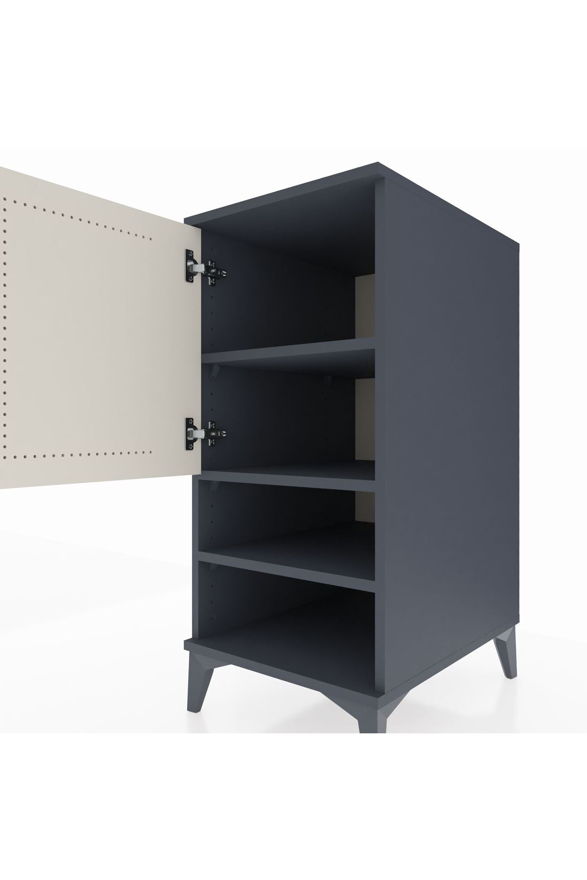 Kronos Komodin 3 Raflı Tek Kapaklı 44x59x96 - S75M033V4C