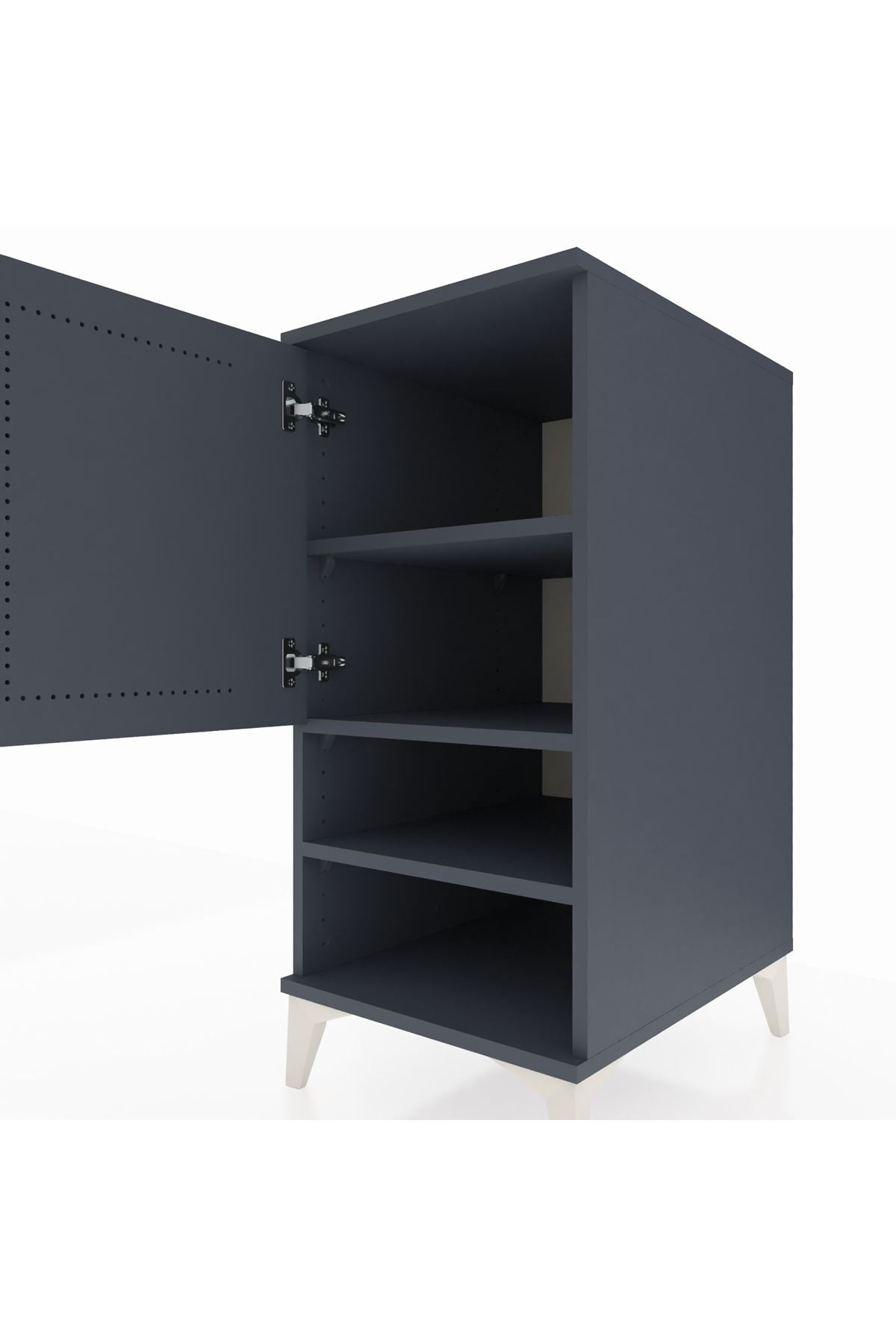 Kronos Komodin 3 Raflı Tek Kapaklı 44x59x96 - S75M033V5C