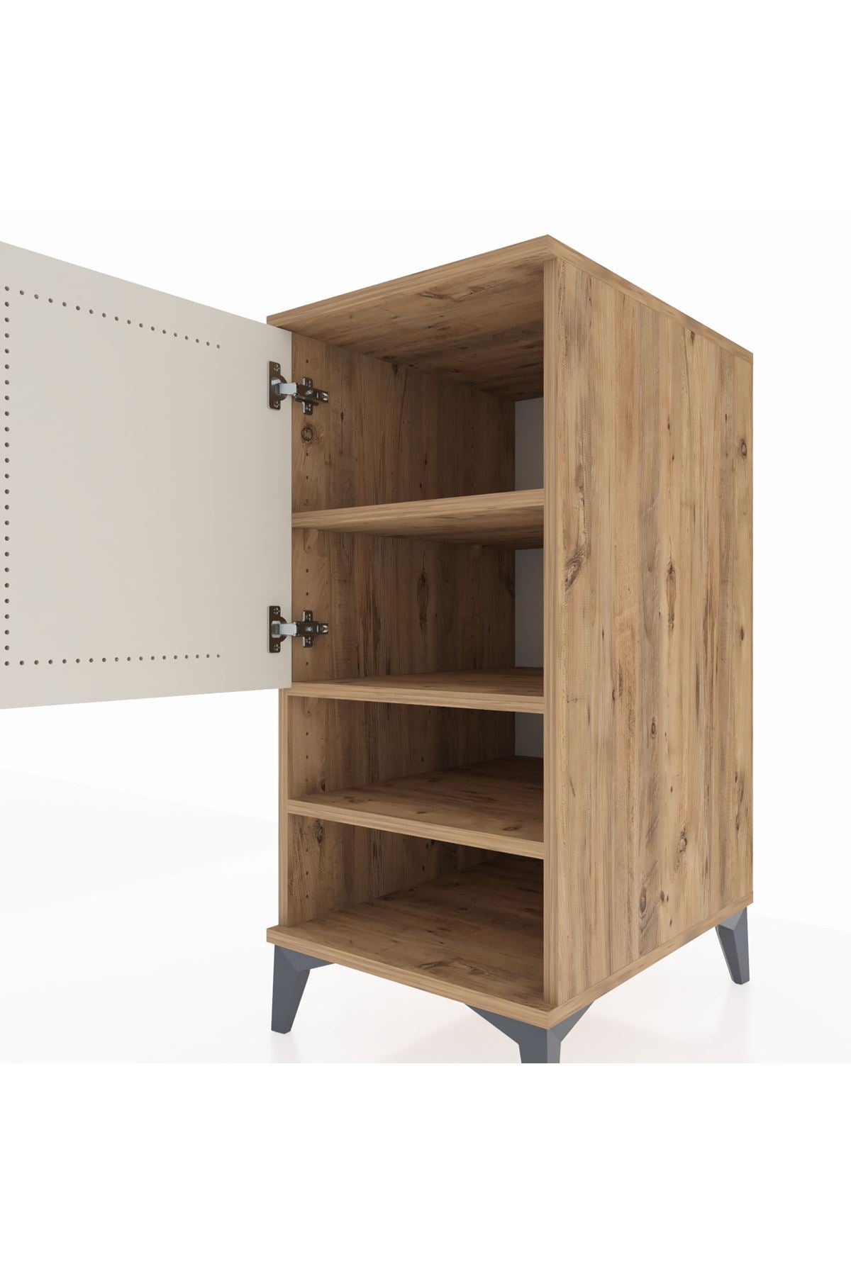 Kronos Komodin 3 Raflı Tek Kapaklı 44x59x96 - S75M033V7C