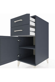 Kronos Komodin Tek Raflı 2 Çekmeceli Tek Kapaklı 44x59x96 - S75M034V5C