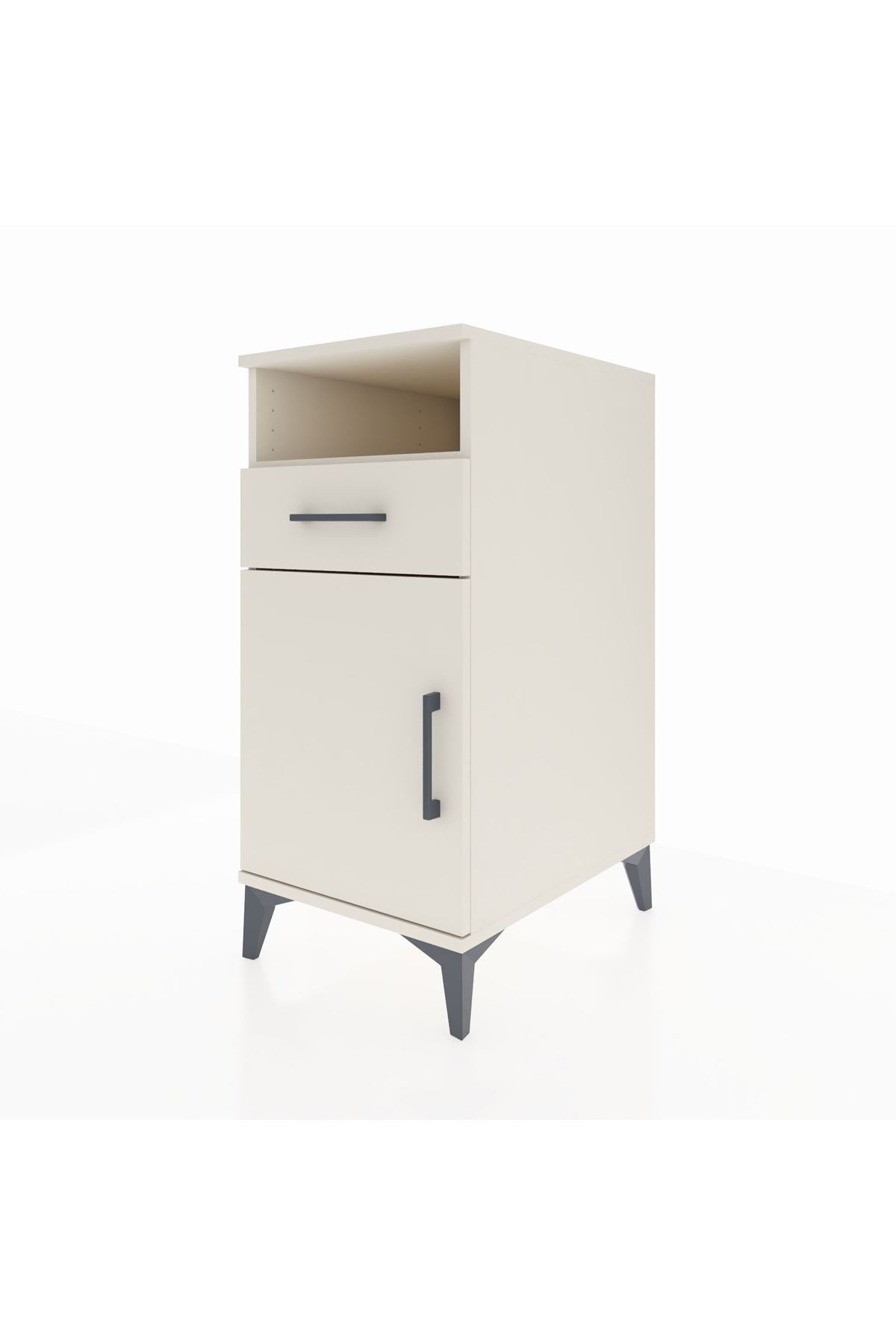 Kronos Komodin 2 Raflı Tek Çekmeceli Tek Kapaklı 44x59x96 - S75M035V1C