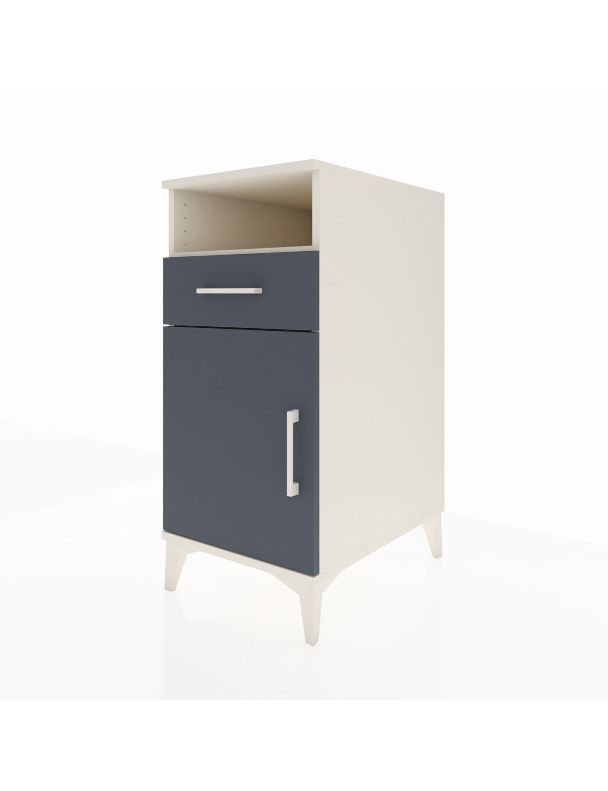 Kronos Komodin 2 Raflı Tek Çekmeceli Tek Kapaklı 44x59x96 - S75M035V2C