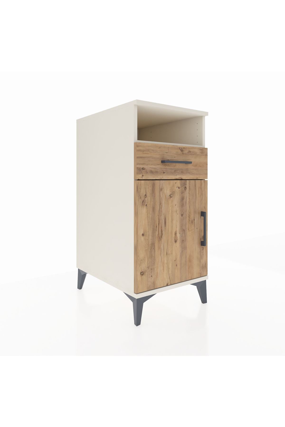 Kronos Komodin 2 Raflı Tek Çekmeceli Tek Kapaklı 44x59x96 - S75M035V3C