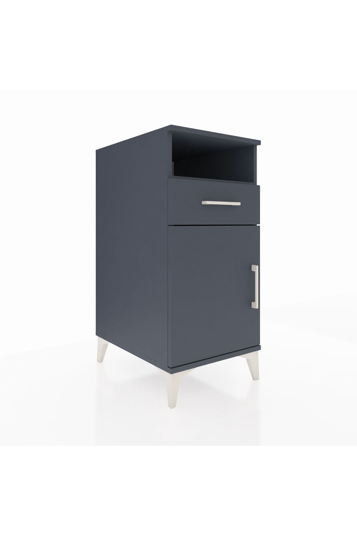 Kronos Komodin 2 Raflı Tek Çekmeceli Tek Kapaklı 44x59x96 - S75M035V5C