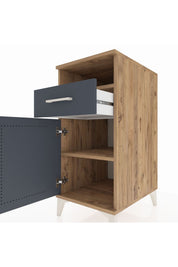 Kronos Komodin 2 Raflı Tek Çekmeceli Tek Kapaklı 44x59x96 - S75M035V8C