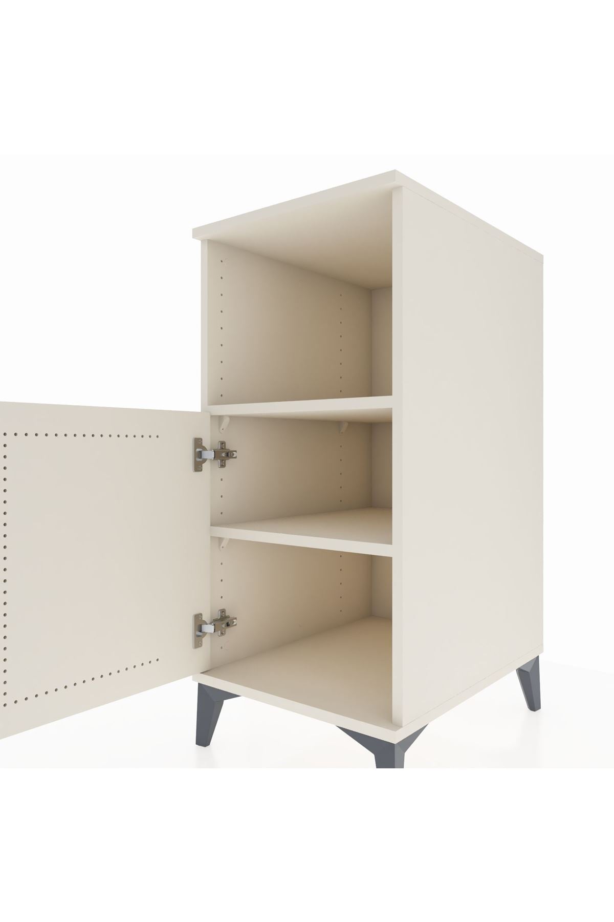 Kronos Komodin 2 Raflı Tek Kapaklı 44x59x96 - S75M036V1C