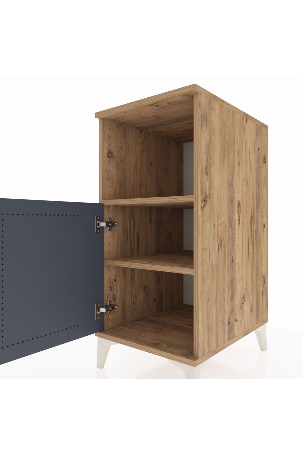 Kronos Komodin 2 Raflı Tek Kapaklı 44x59x96 - S75M036V8C