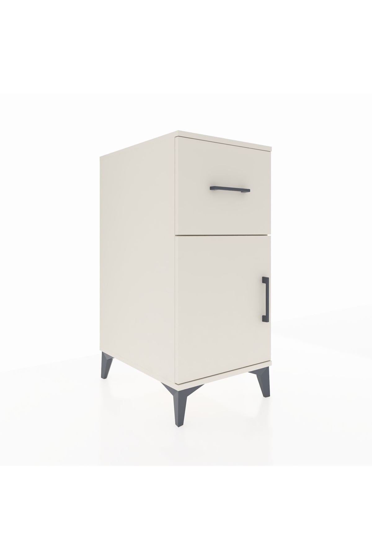 Kronos Komodin Tek Raflı Tek Çekmeceli Tek Kapaklı 44x59x96 - S75M037V1C