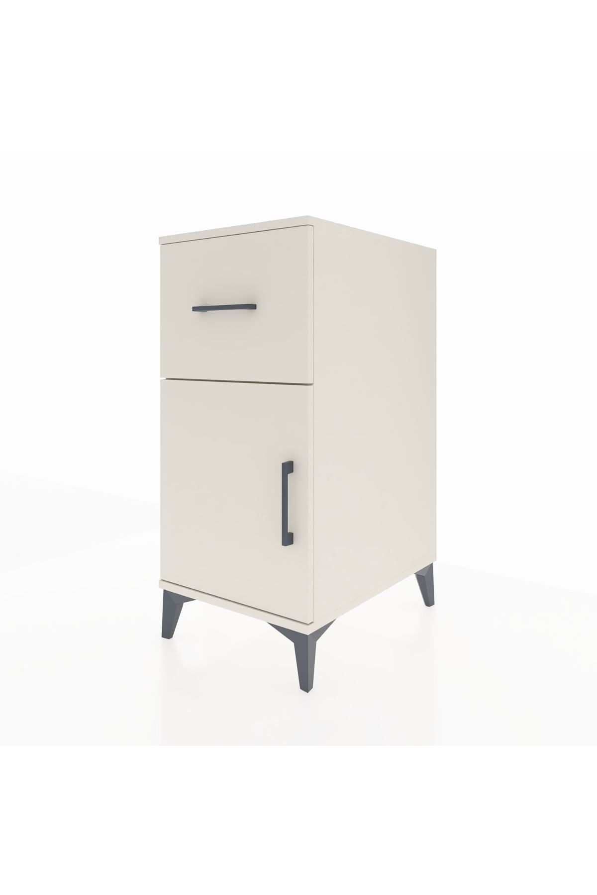 Kronos Komodin Tek Raflı Tek Çekmeceli Tek Kapaklı 44x59x96 - S75M037V1C