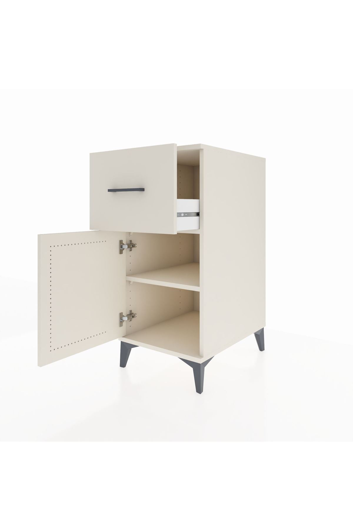 Kronos Komodin Tek Raflı Tek Çekmeceli Tek Kapaklı 44x59x96 - S75M037V1C