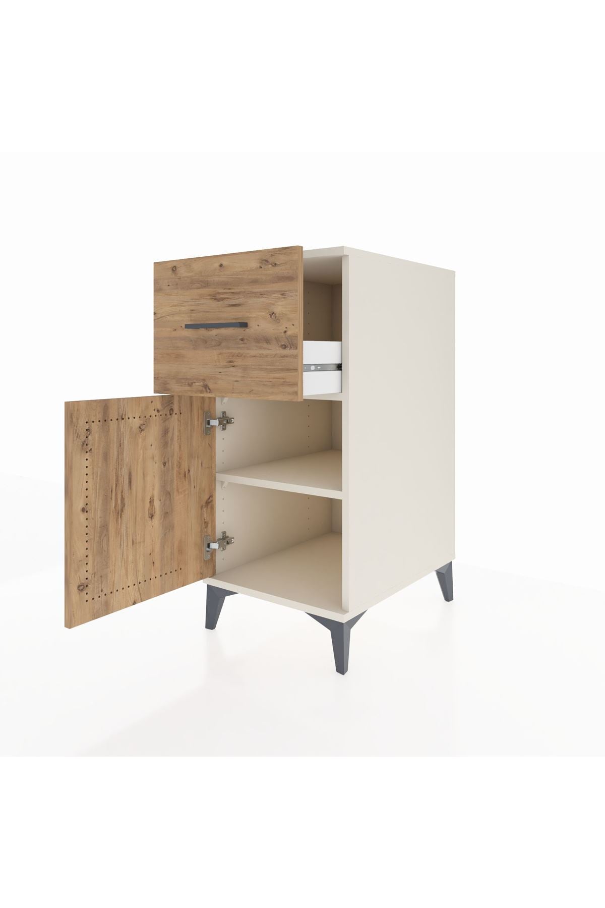 Kronos Komodin Tek Raflı Tek Çekmeceli Tek Kapaklı 44x59x96 - S75M037V3C