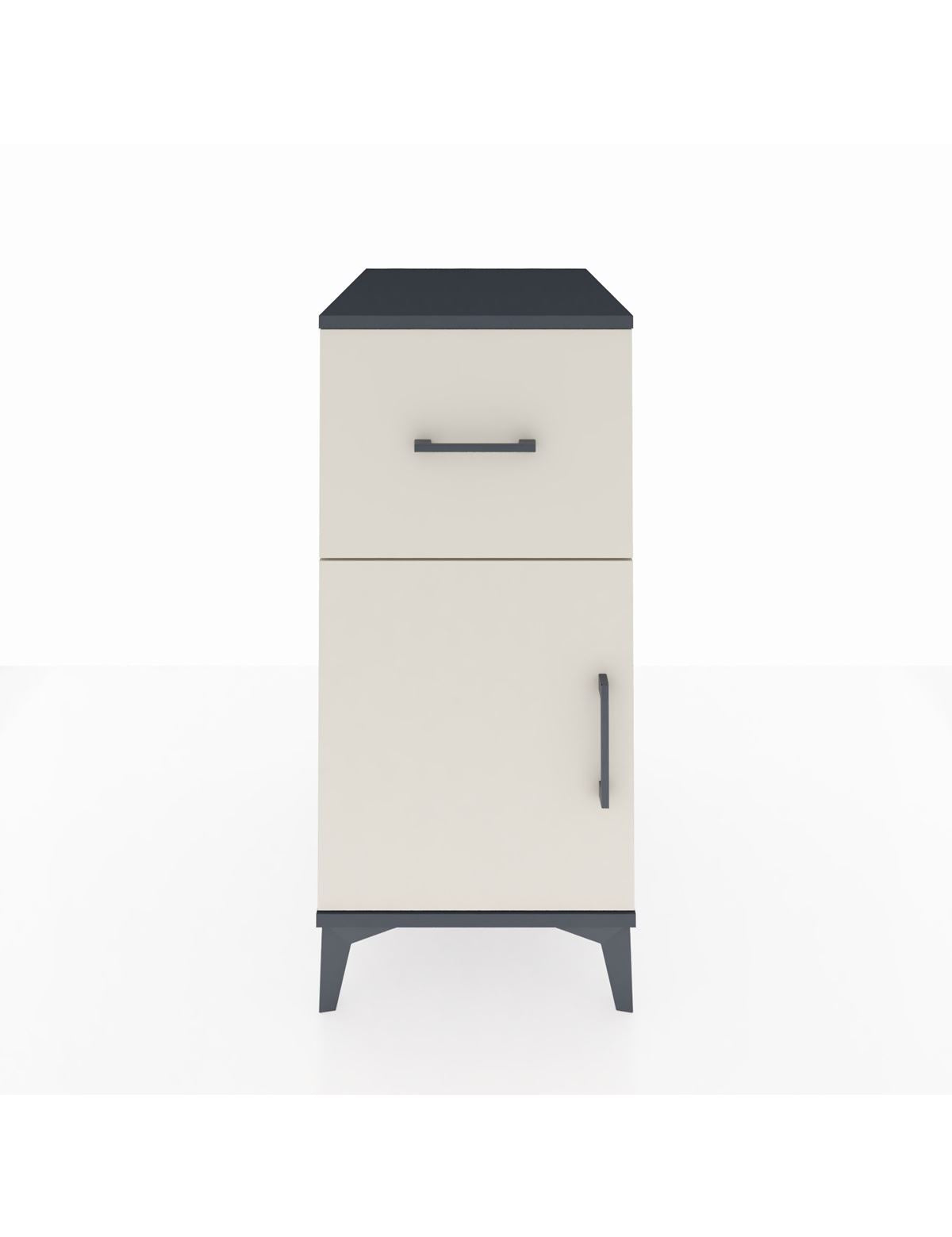 Kronos Komodin Tek Raflı Tek Çekmeceli Tek Kapaklı 44x59x96 - S75M037V4C