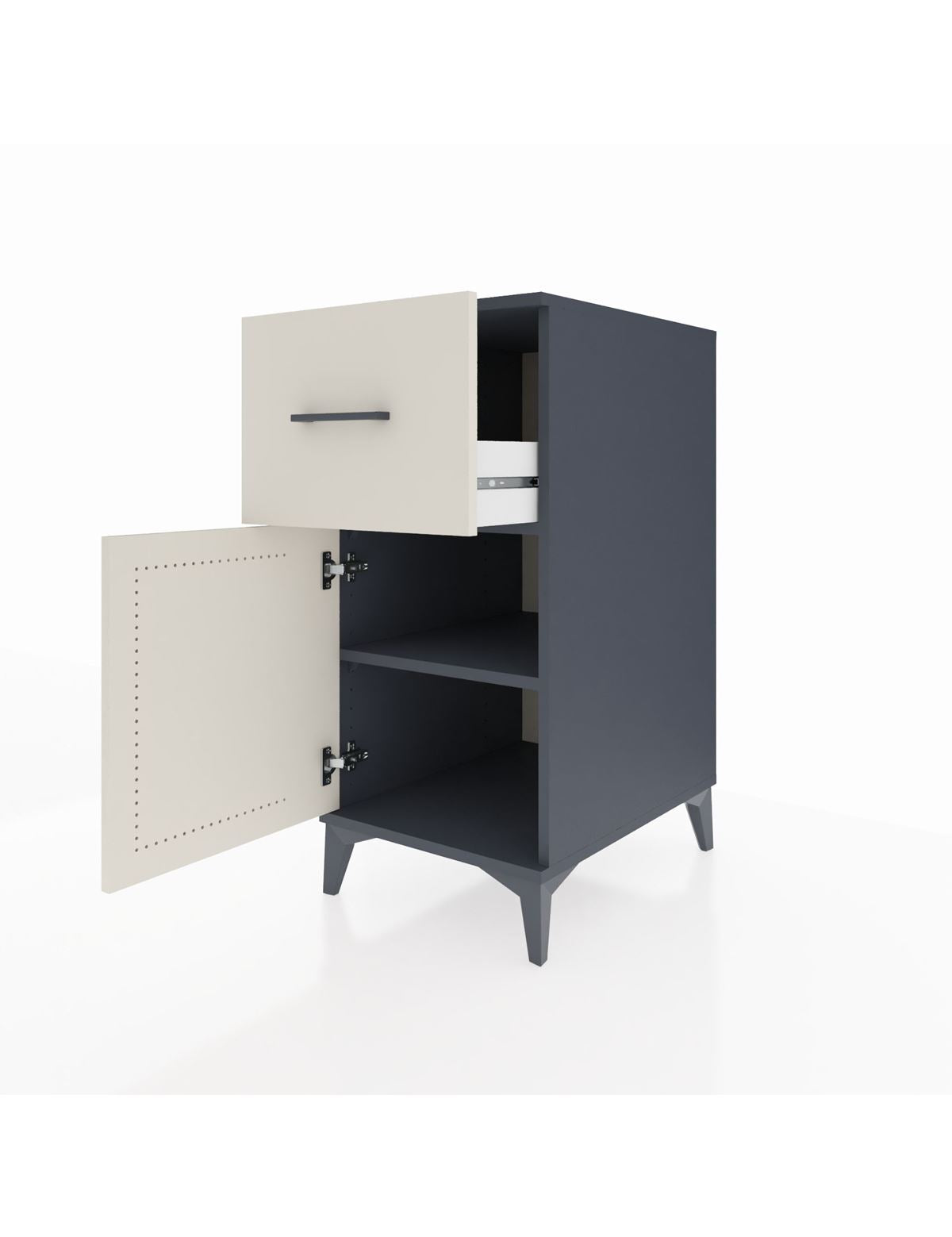 Kronos Komodin Tek Raflı Tek Çekmeceli Tek Kapaklı 44x59x96 - S75M037V4C