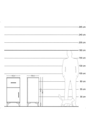 Kronos Komodin Tek Raflı Tek Çekmeceli Tek Kapaklı 44x59x96 - S75M037V9C