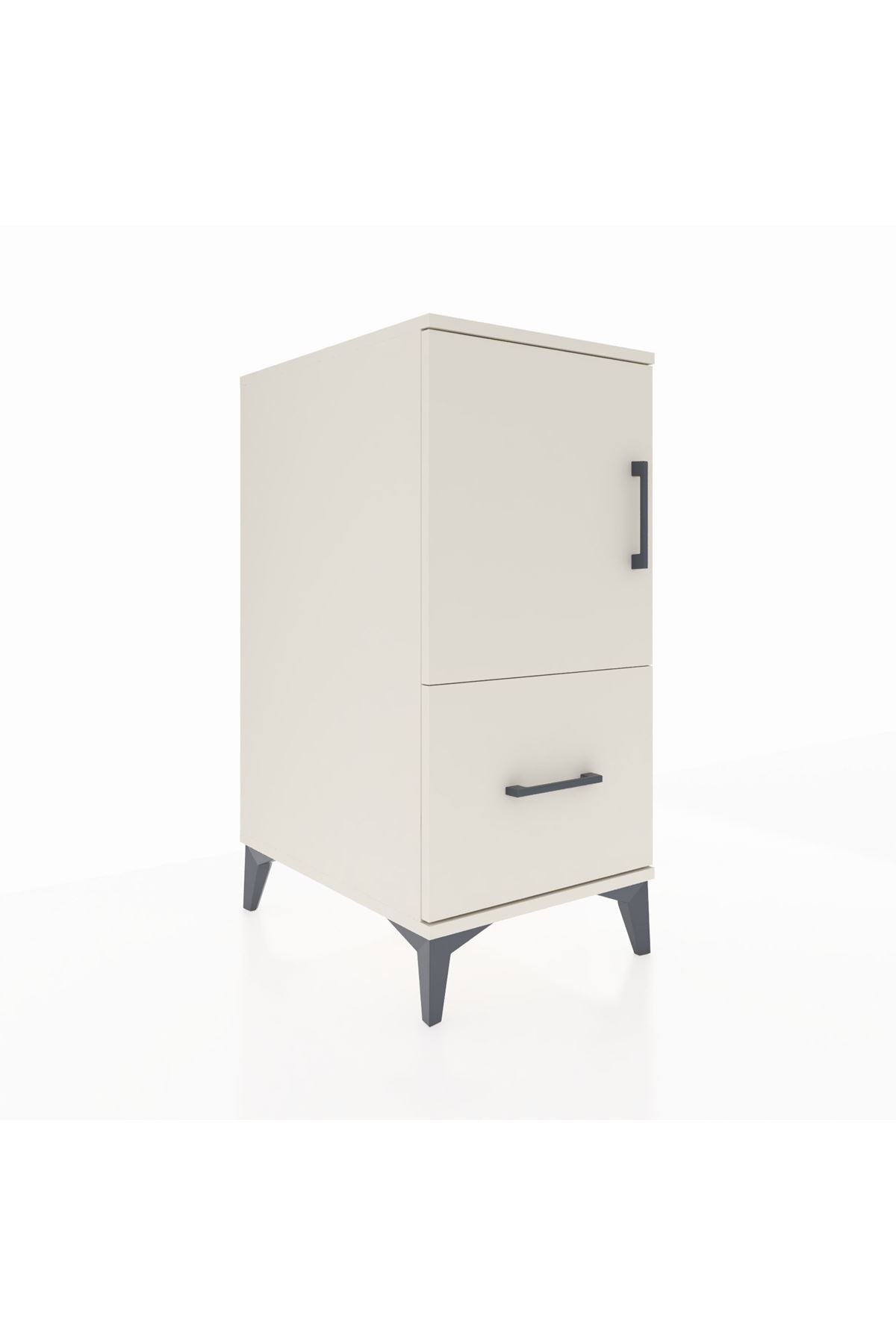 Kronos Komodin 2 Raflı Tek Çekmeceli Tek Kapaklı 44x59x96 - S75M038V1C