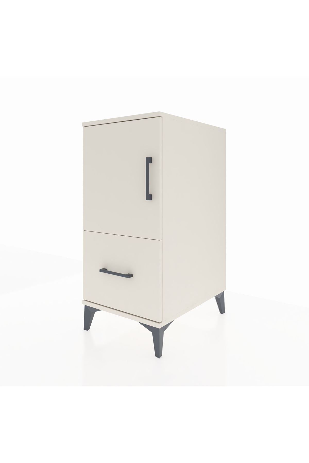Kronos Komodin 2 Raflı Tek Çekmeceli Tek Kapaklı 44x59x96 - S75M038V1C