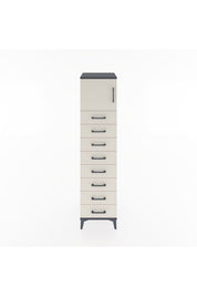 Hyperion Dolap Tek Raflı 8 Çekmeceli Tek Kapaklı 44x44x182 - S55M001V4B