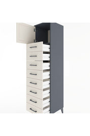Hyperion Dolap Tek Raflı 8 Çekmeceli Tek Kapaklı 44x44x182 - S55M001V4B