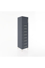 Hyperion Dolap Tek Raflı 8 Çekmeceli Tek Kapaklı 44x44x182 - S55M001V5B