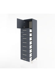Hyperion Dolap Tek Raflı 8 Çekmeceli Tek Kapaklı 44x44x182 - S55M001V5B