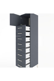 Hyperion Dolap Tek Raflı 8 Çekmeceli Tek Kapaklı 44x44x182 - S55M001V5B