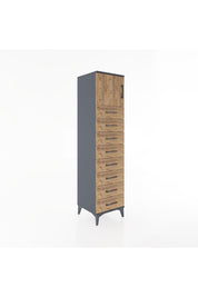 Hyperion Dolap Tek Raflı 8 Çekmeceli Tek Kapaklı 44x44x182 - S55M001V6B